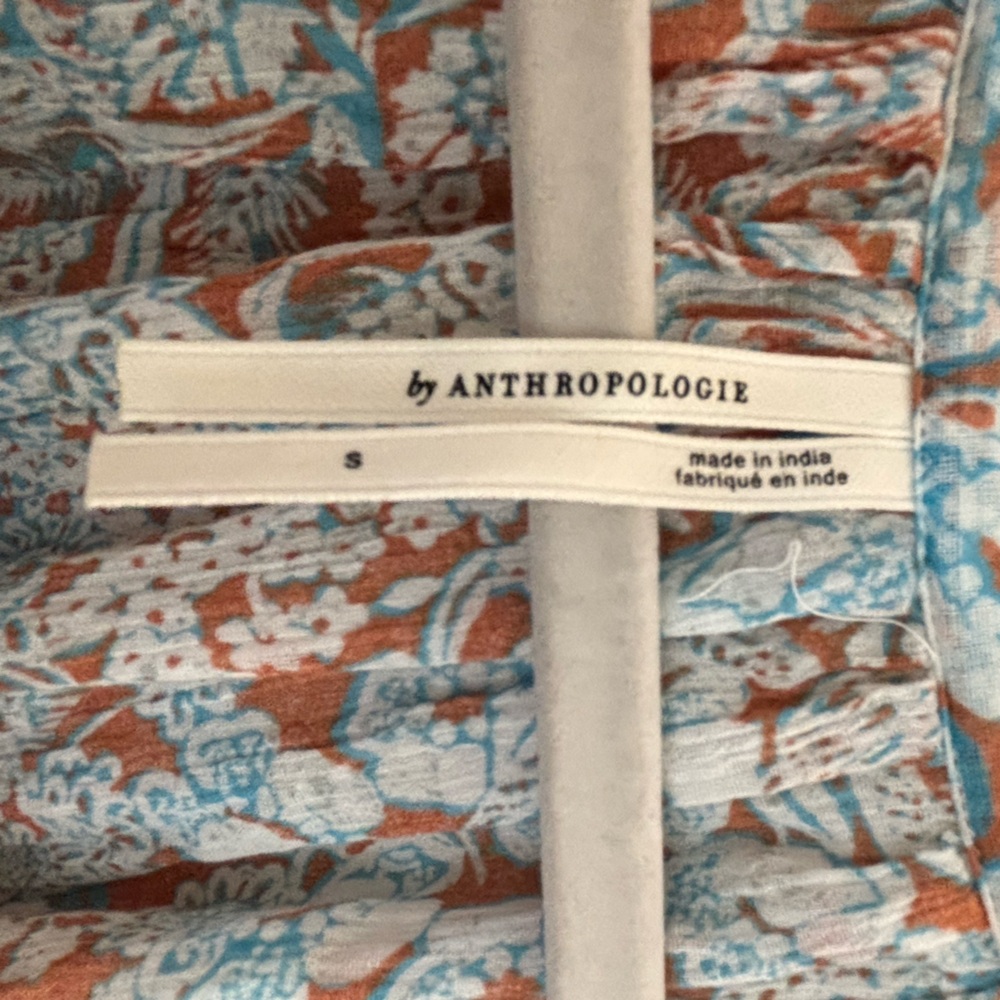 Anthropologie long-sleeve shirred blouse - Picture 6 of 9